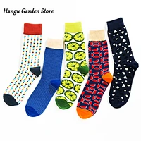 personality novel interesting mans socks cartoon cartoon pattern socks man happy socks harajuku hip hop combed cotton sox