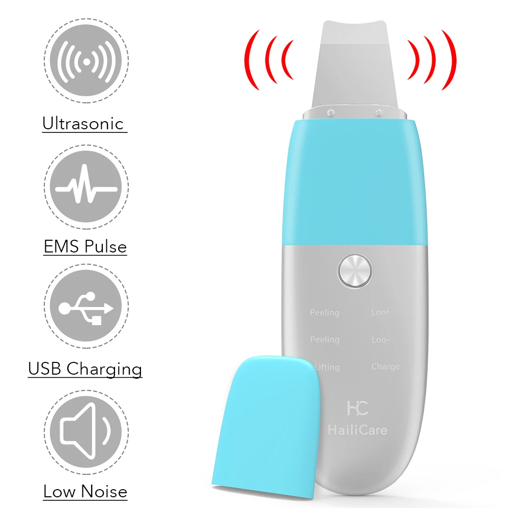 Вибратор для скруббера кожи Ультразвуковое Очищение лица черных точек пилинг