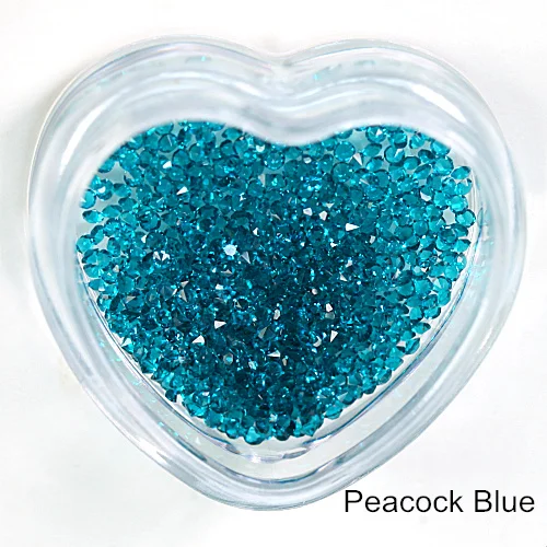 Peacock Blue 1,1 мм-1,6 мм стразы мини-Пикси стразы без горячей фиксации микро-циркониевые блестящие стразы мини-украшения для дизайна ногтей B3191 - Цвет: Peacock Blue