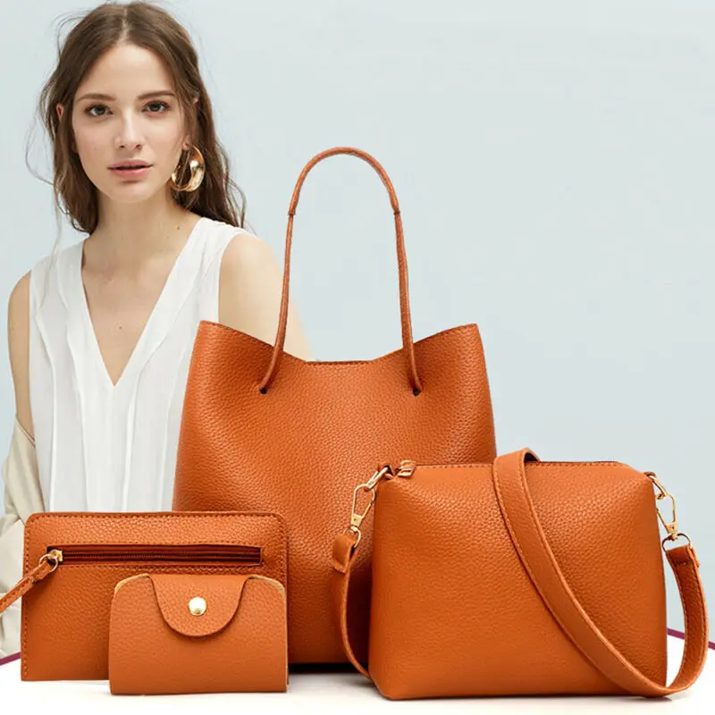 4 шт. набор женских сумок из искусственной кожи 2019|Клатчи| |