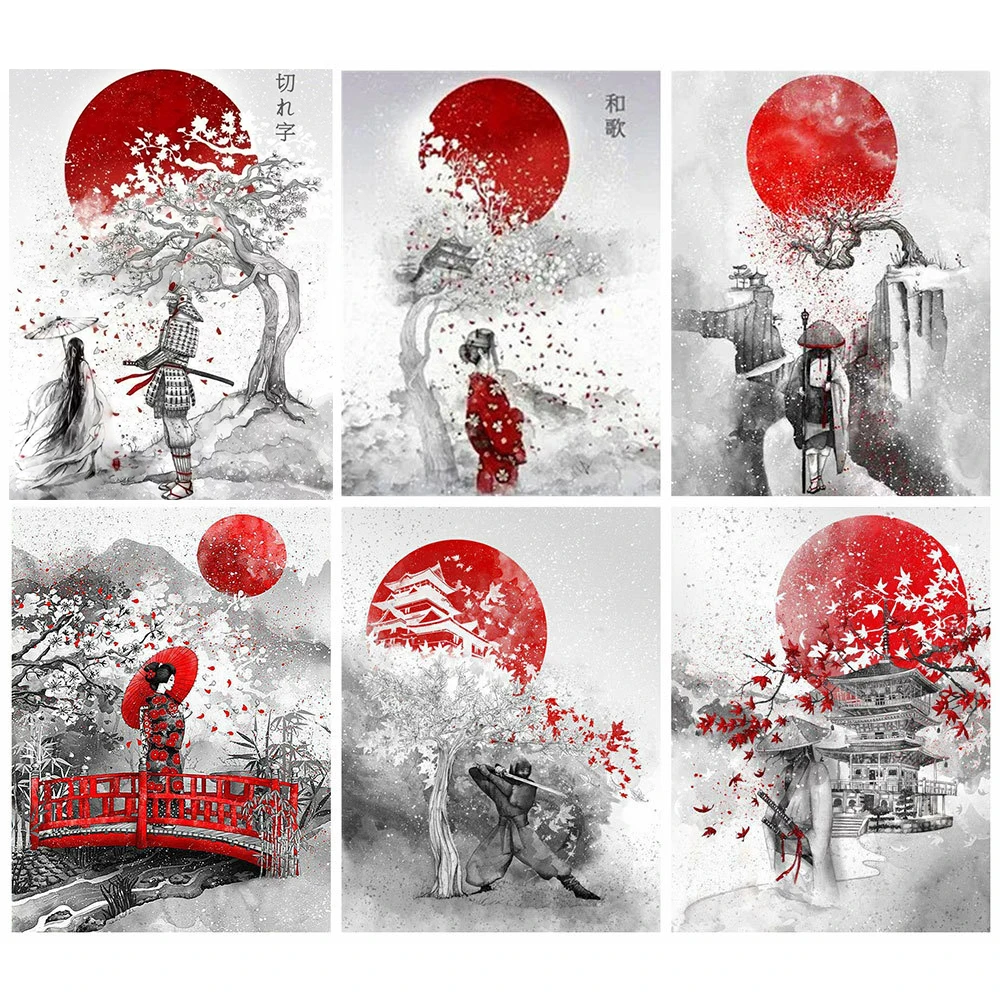 

5D DIY Diamond Painting Landscape Tree Full Square Drill Embroidery Cross Stitch Japanese Handicraft Wall Art