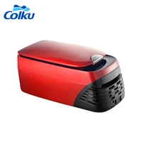 colku 8l mini size car refrigerator with freezing and heating function red color dc 12v car portable fridge freezers