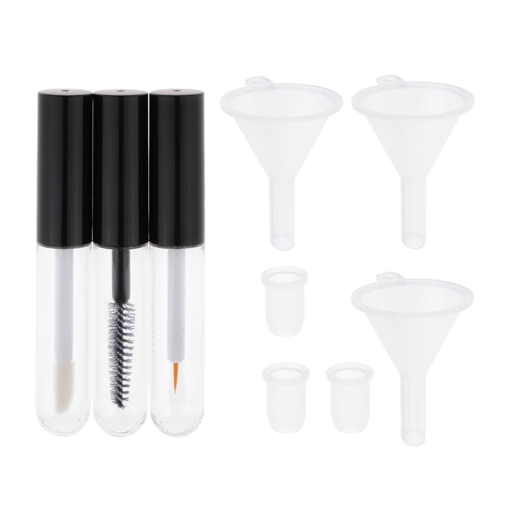 9 шт./компл. 4 мл пустая Тушь для ресниц Крем роста блеск губ флакон воронки