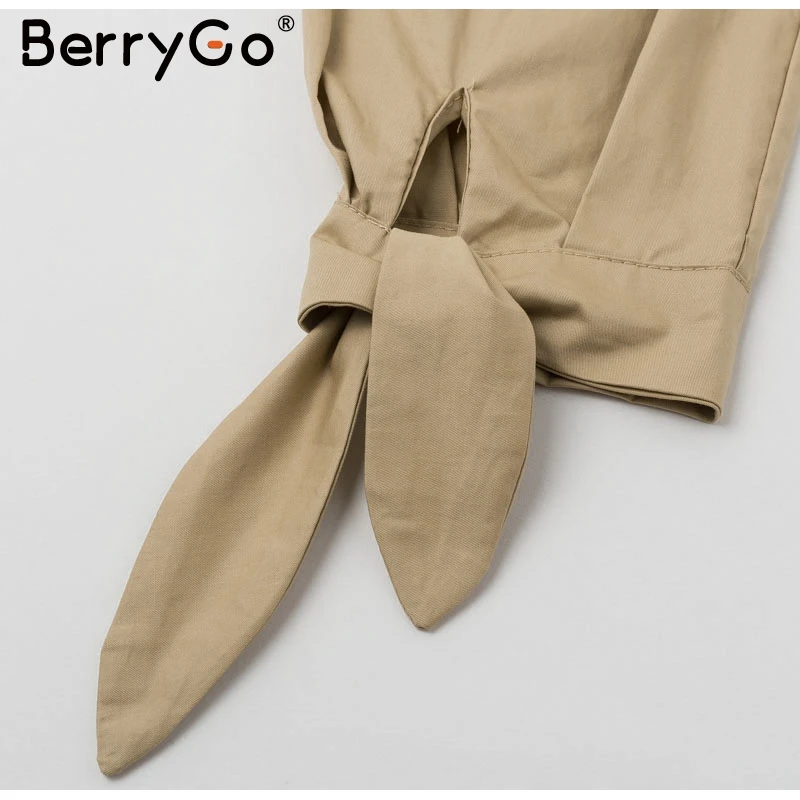 BerryGo элегантное пальто с высокой талией, ТРАПЕЦИЕВИДНОЕ однобортное женское платье с v-образным вырезом, однотонное женское длинное пальто осень-зима