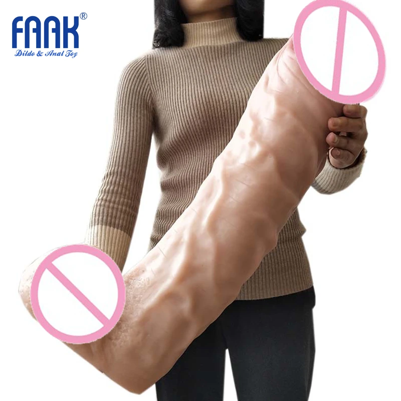 Огромный фаллоимитатор FAAK 55*13 см на присоске большая Анальная пробка вагинальный