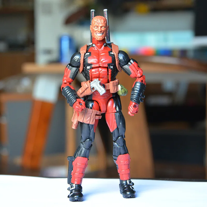 

Marvel X-men Deadpool Movable Doll Statue Pvc Model Variant Movable Joint Superhero Weapon Diy Toy for Children Birthday Gift