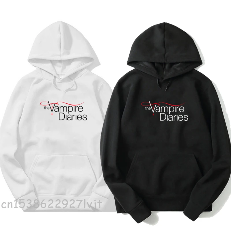 Худи с изображением дневников вампира Женская/Мужская камиза уличная одежда