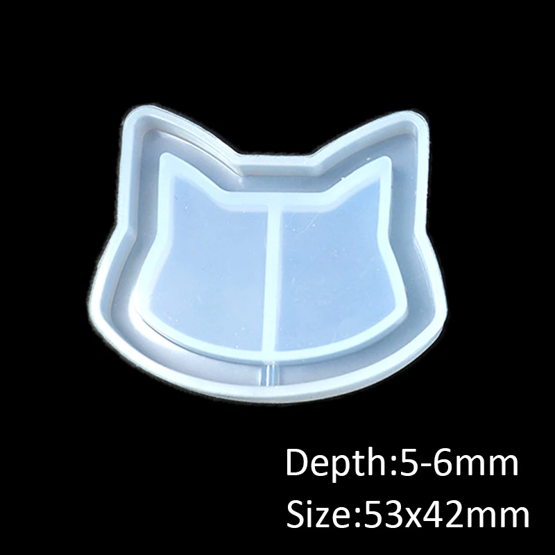 53x42mm Новые Клубничные прозрачные силиконовые формы смолы ледяные звезды шейкер Брелоки для ключей блестящая форма DIY инструмент для выпечки ювелирных изделий, 10Yc7453 - Цвет: 53x42mm