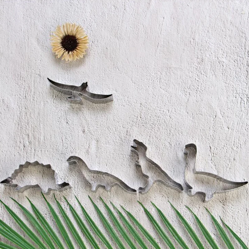 4 шт./компл. Нержавеющая сталь динозавр формочка для печенья печенье тиснение