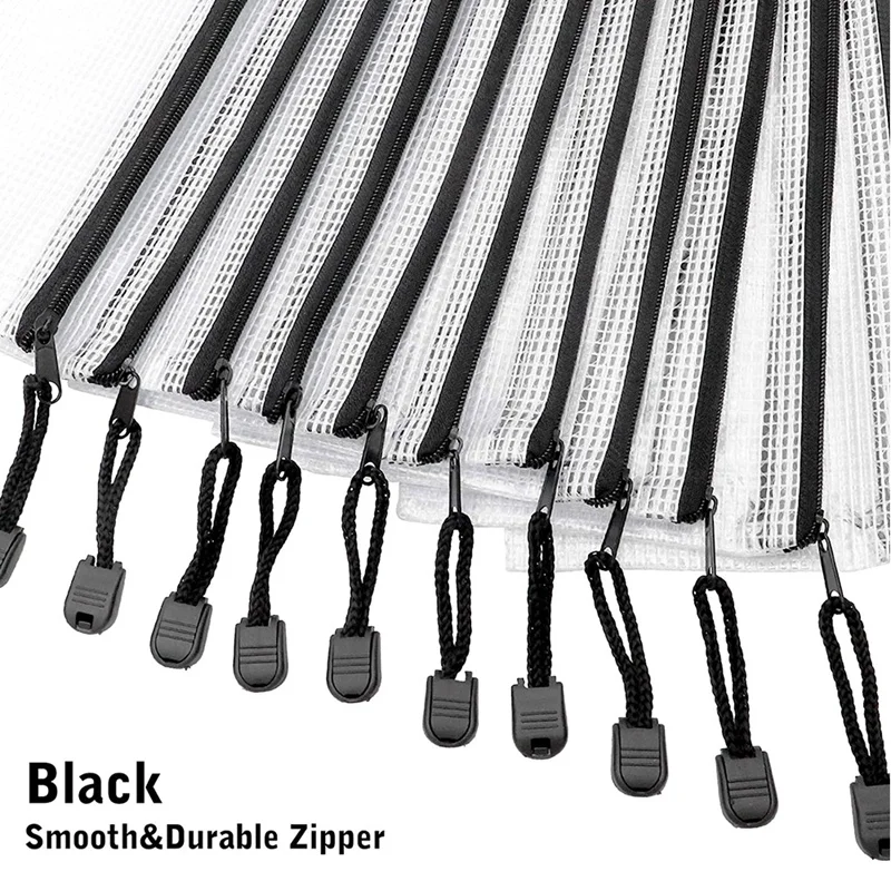 42Pcs Zipper Pencil Pouch Mesh with File Storage Bags for Stationary Cosmetics Travel | Канцтовары для офиса и дома
