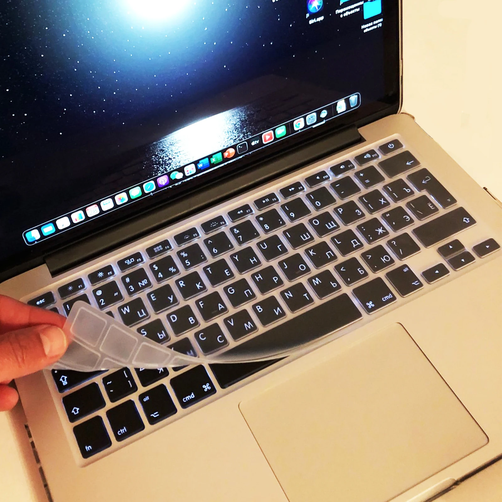 Чехол для клавиатуры для Macbook Air 13 11 Pro 13 Touch Bar ID 15 16 17 12 Retina, силиконовый защитный чехол из ТПУ для ЕС и США A2179 A2337 A2338 - изображение