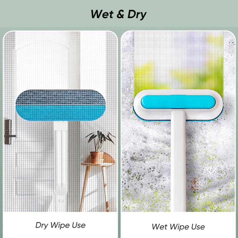 Щетка для мытья оконных стекол бытовая очистка от пыли и волос сетка средство