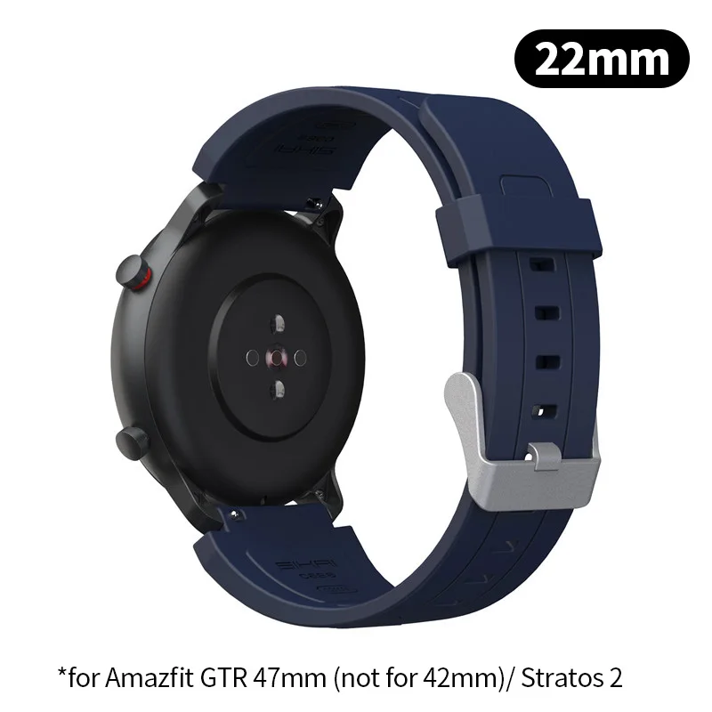 Ремешок для умных часов Amazfit bip GTR 42 мм 47 мм GTS запасной ремешок для xiaomi huami bip lite midong Bracelet 20 22 мм - Цвет: for GTR 47mm