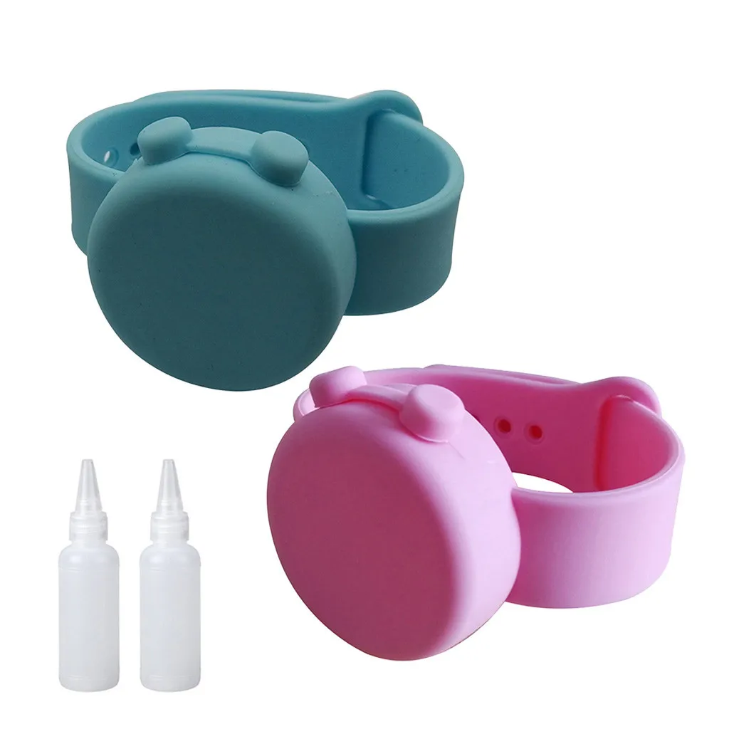 2 шт. дезинфицирующее средство для рук портативный браслет ручной дозатор 20 мл