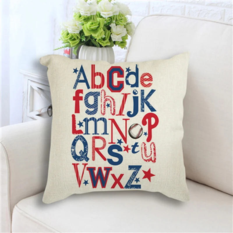 

Linen Cushion Cover, Household Cushion Cover, Letter Pattern Cushion Cover, Bedroom Office Car Decoration Cushion Cover 45x45 Cm