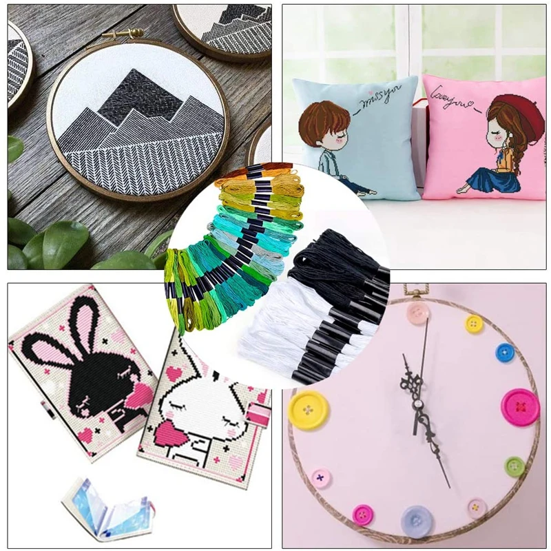 Стартовый Набор для вышивания LMDZ 207 шт. 150 цветов мулине с большим глазом швейные