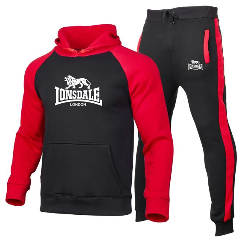 

New Men's Casual Sports Sets Autumn Winter Brand Jogging pullover Hoodie Sportswear + Pants high quality Sportswear basketball