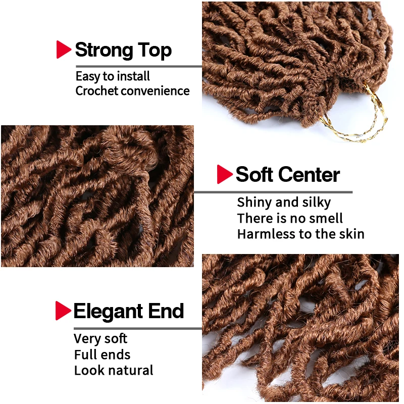 Bobbi Boss Nu Locs вязаные крючком волосы богиня Faux Curly коса Омбре вязание мягкий