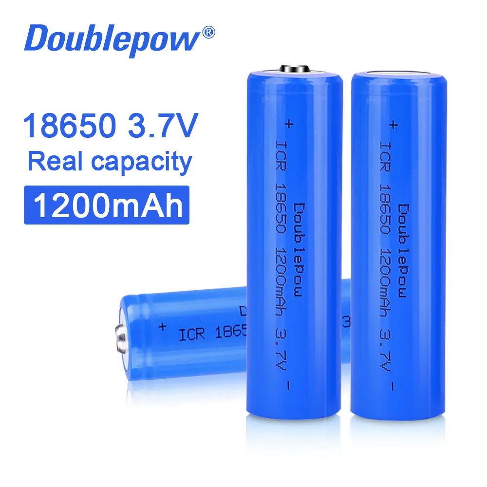 Горячая Распродажа Doublepow DP 18650 1200mAh 3 7 V литий ионная аккумуляторная батарея с