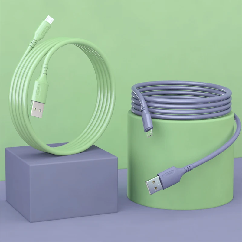 Микро-USB кабель 3A жидкий кремниевый USB-кабель для быстрой зарядки и передачи