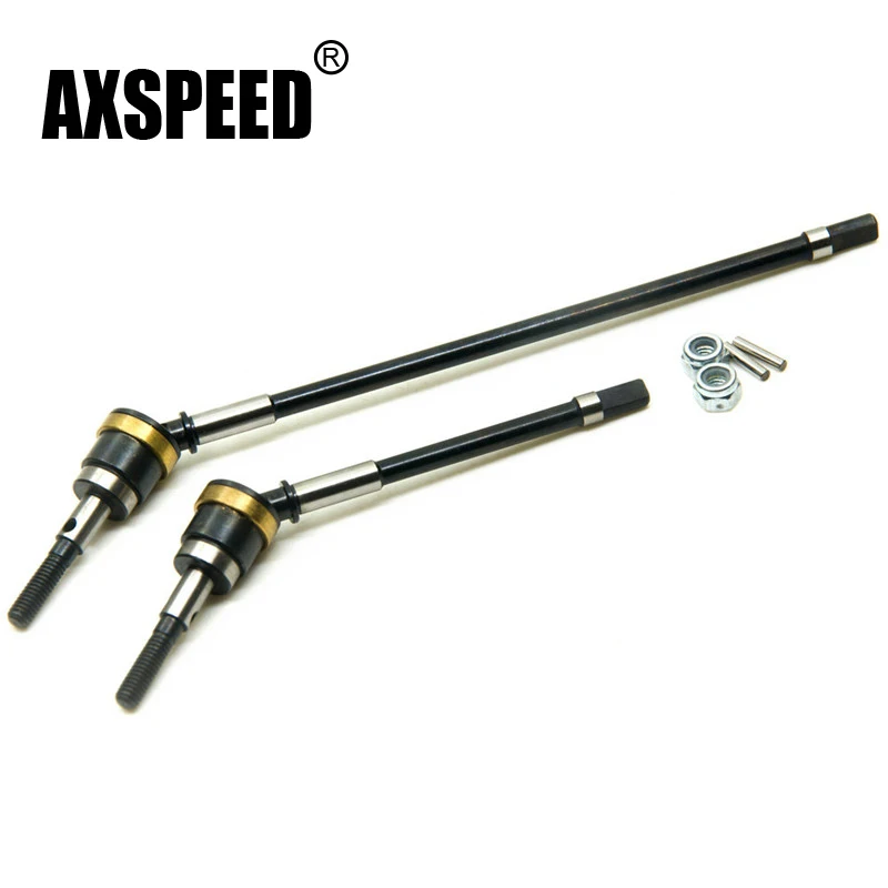 AXSPEED 1 комплект HD стальная передняя ось универсальный шарнир CVD вал для Axial Wraith 1/10 RC