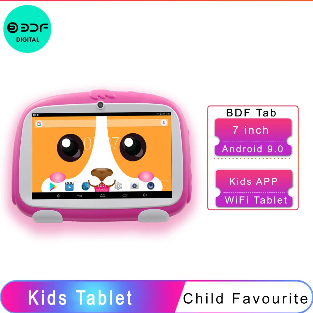 

New Design 7 Inch Kids Tablets pc WiFi Dual Camera 16GB Android 9.0 Children's favorites gifts