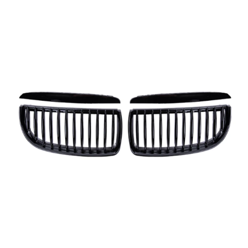 

For BMW 3 Series E90 318 320i 325i 330i 2005-2008 Car Grill Guard Net Front Strips Grille Auto Accessory ABS Gloss Black Cover