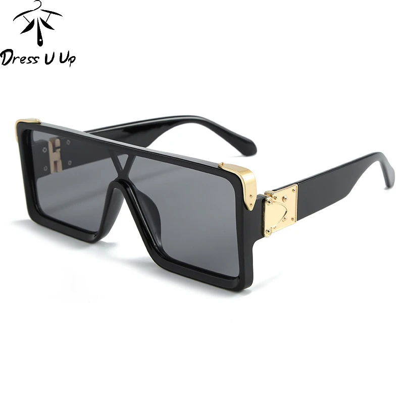 DRESSUUP 2020 модные большие квадратные солнцезащитные очки женские плоские