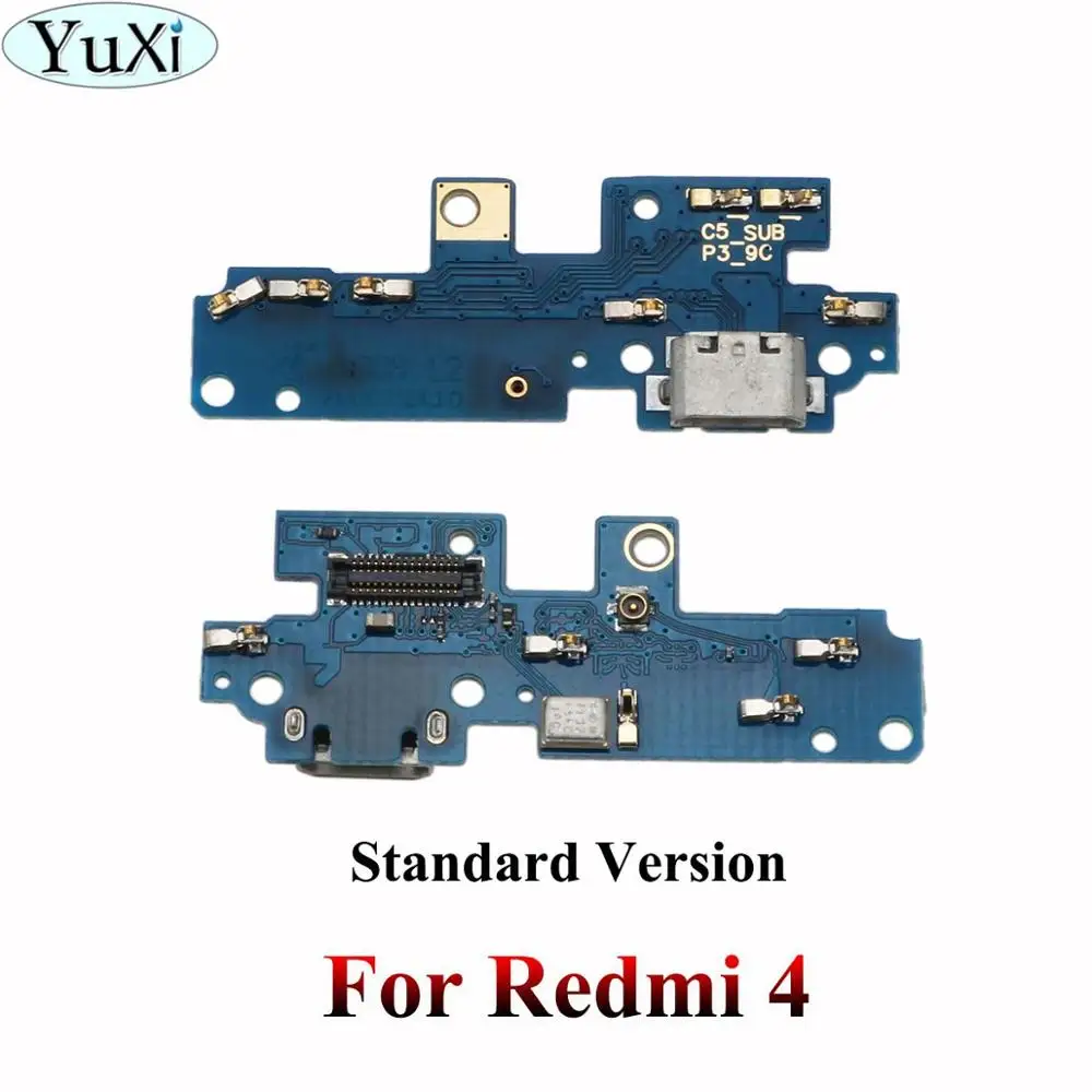 For Redmi 4-Standard YuXi usb зарядка Нижняя плата гибкий кабель соединительные детали для Xiaomi Redmi Note 3/4/Note 3/4 Pro/4A/5A/4X/2A/3 S микрофонный модуль - Цвет: For Redmi 4-Standard