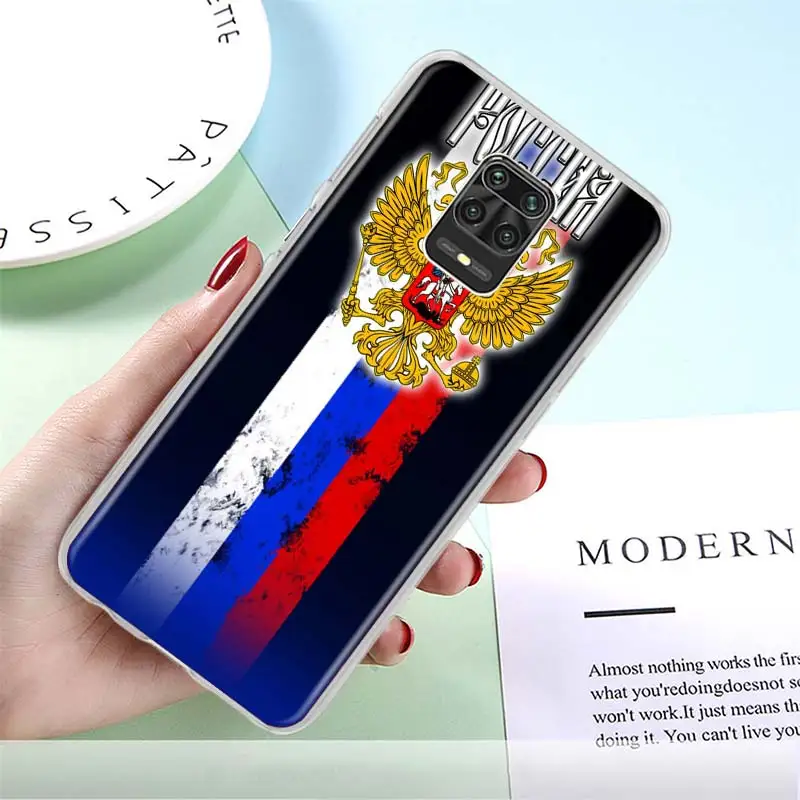 

Russia Flag national emblem Bear Phone Case for Xiaomi Redmi Note 9S 8T 8 Pro 9 7 9A 8A 7A K40 K30 10 Pro Hard PC Back Cover