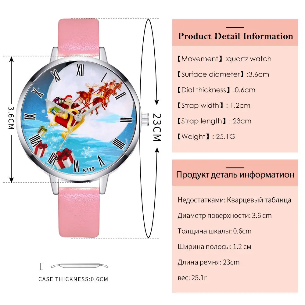 

Kawaii Children Quartz Watch Ladies White Leather Strap Cute Christmas Elk Digital Pattern Alloy Dial Kids Watches Girl Gift Boy