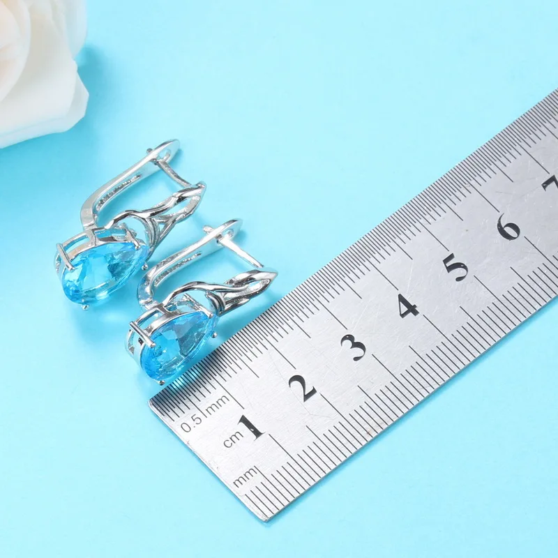 Комплект из колье и серёг серебра 925 пробы с фианитом|Ювелирные наборы| |