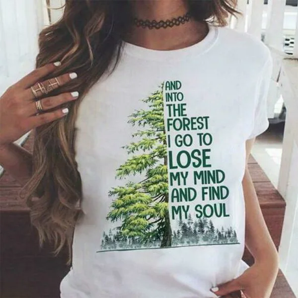 И в лес я хочу терять свой ум и найти мою душа Мужская футболка S 3XL уличная одежда