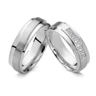 Набор обручальных колец для мужчин и женщин, пара пар, белое золото, ювелирные изделия из нержавеющей стали