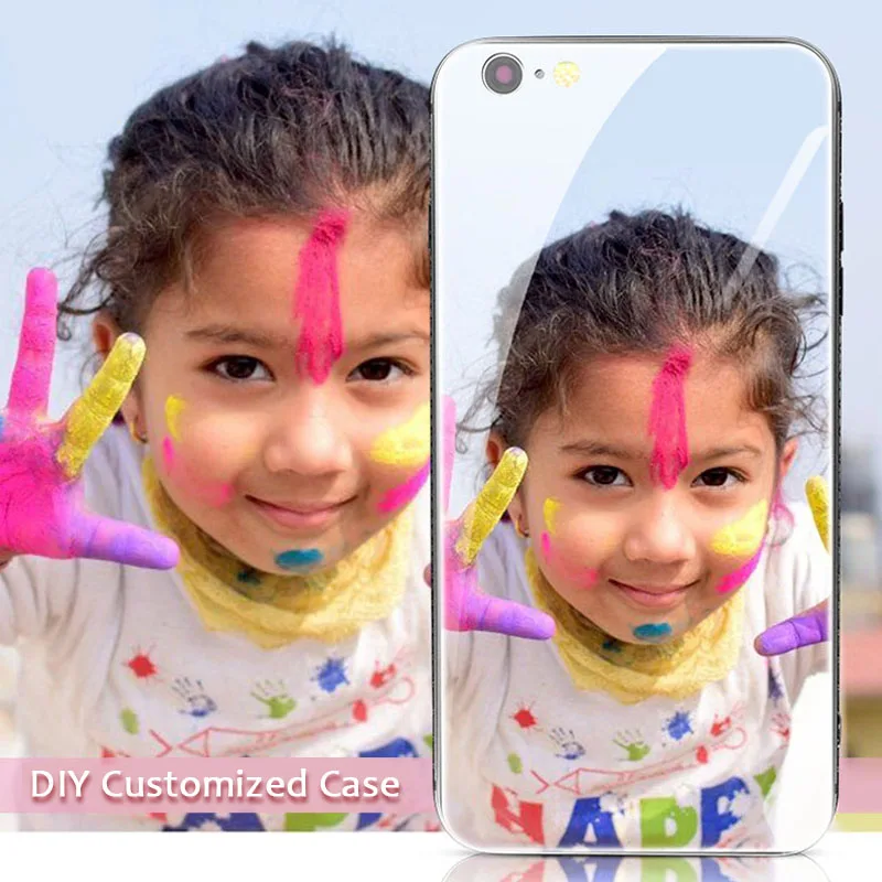 

Phone Case For iPhone 6 7 8 Plus X 11 Pro MAX XR SE 2020 Glass TPU Cover Custom Your Own Customized Picture Name Photo DIY Cases
