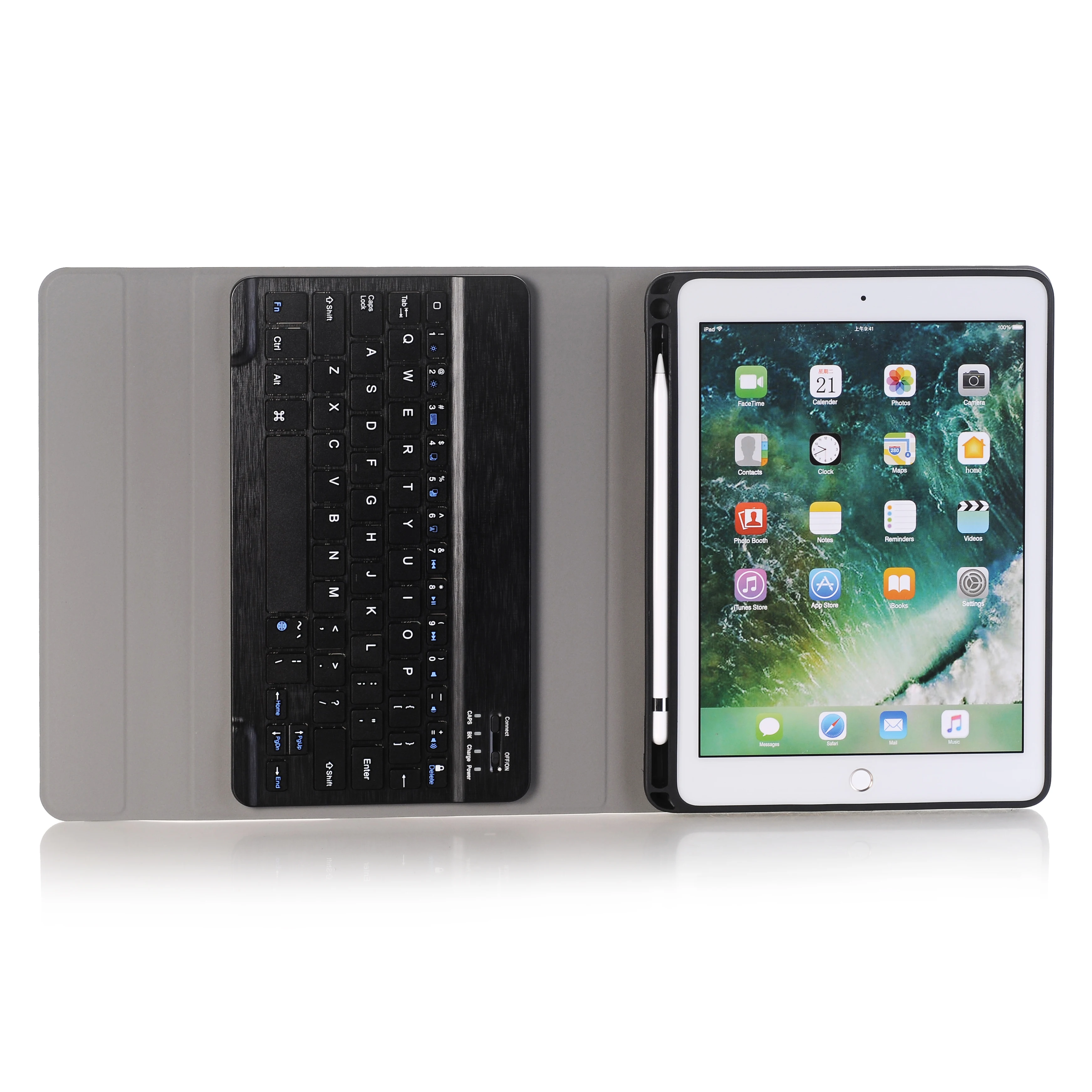 Фото Чехол с Bluetooth-клавиатурой для Apple 2017 2018 Ipad Air 9 7 Pro Air2 чехол клавиатурой слот Чехол с Bluetooth-клавиатурой для Apple 2017 2018 Ipad Air 9 7 Pro Air2 чехол клавиатурой слот