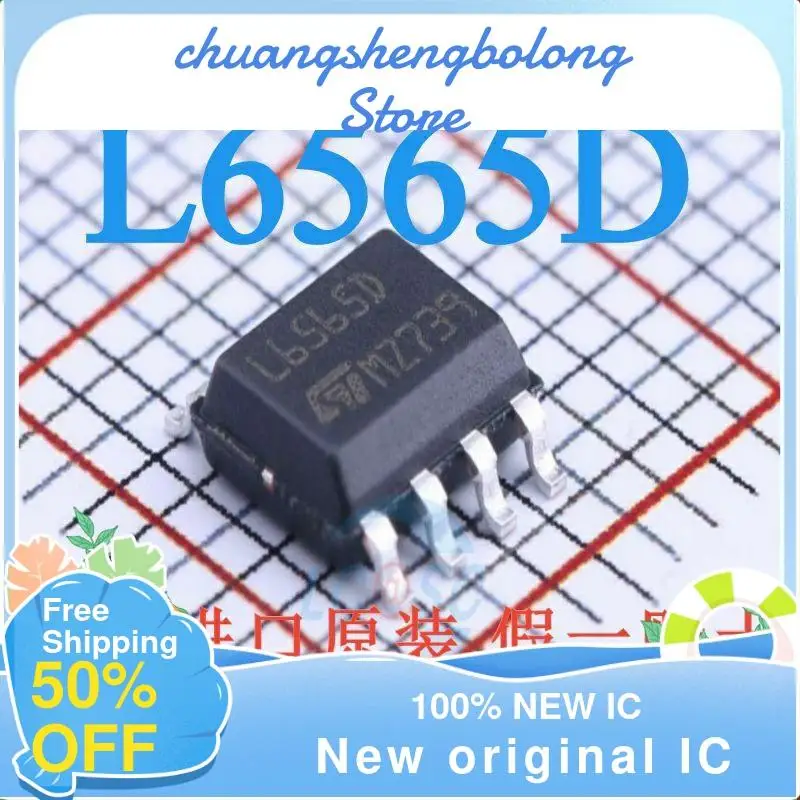 

10-200PCS L6565D L6565 SOP-8 New original IC LCD Power Management Chip