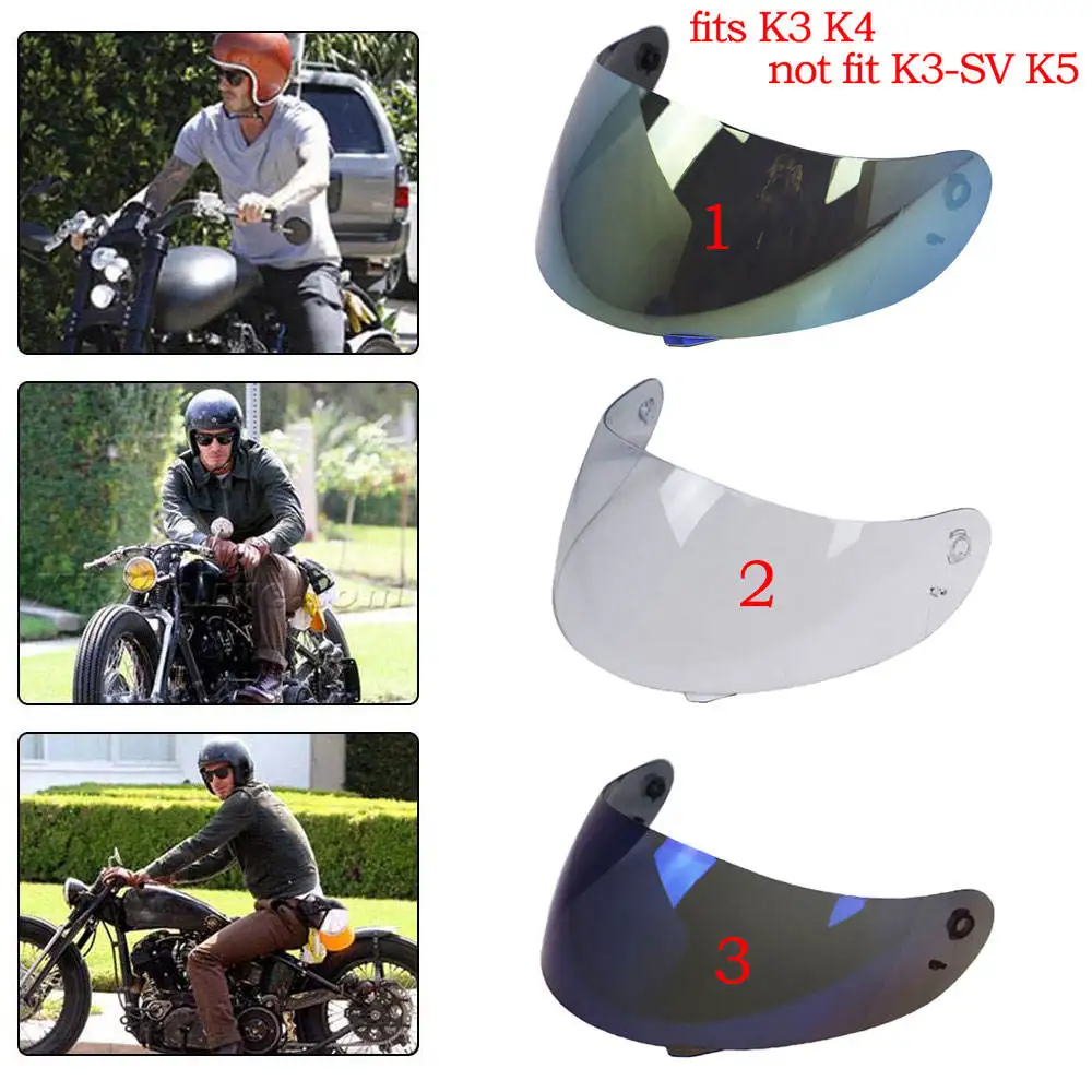 

Full Face Shield For Motorcycle Helmet K3 K4 Helmet UV Protection Motorcross Sun Visor protective Equipment Anti-scratch