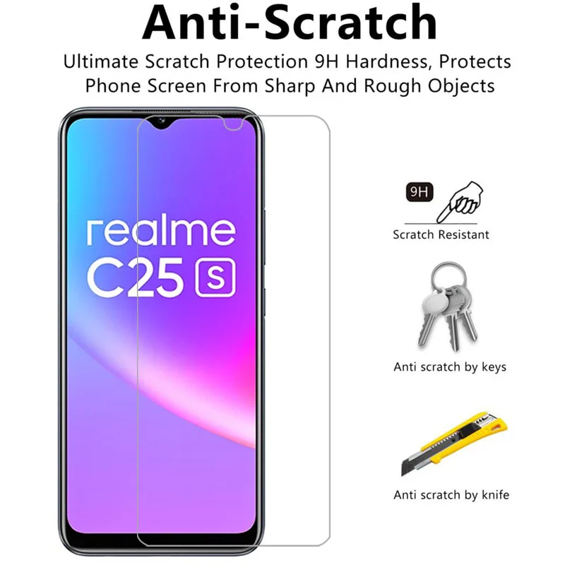 case for realme c25 c25s cover screen protector tempered glass on realmi c 25 s 25s 25c realmec25 protective phone coque bag 360 free global shipping