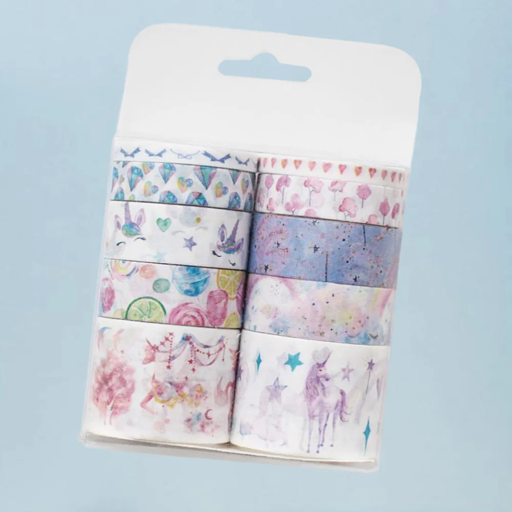 

Washi Masking Tapes Cartoon Stickers Decorative Sticky Paper Tapes for Scrapbook DIY Diary Gift Wrapping