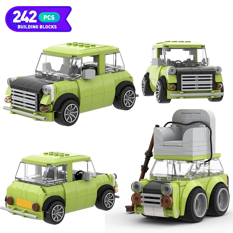 

MOC Technical Car Mr Bean's Sports Racing Car Mini Building Blocks Speed Champion Bricks Model Set Toys for Education Toys