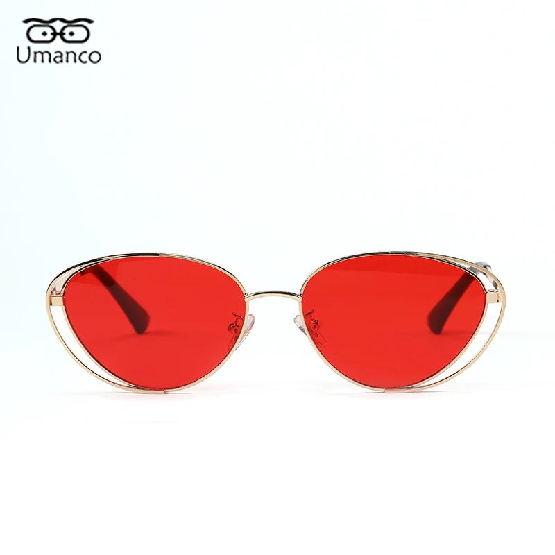 

Sexy Charming Cat Eye Sunglasses for Women Metal Frame Hollow AC Lens UV400 Brand Designer Female Eyeglasses Outdoor Beach Party