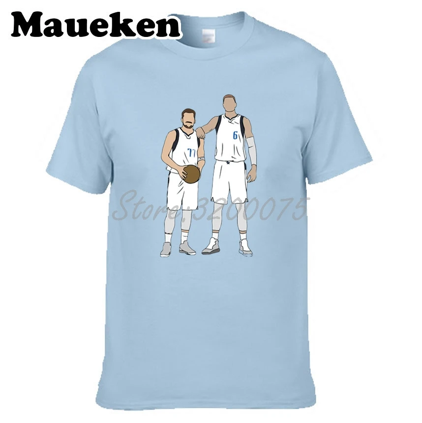 Мужская футболка в европейском стиле с двумя звездами Luka Doncic 77 X Кристапс