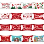 Мультяшный Рождественский чехол для подушки, Рождественская декоративная красная наволочка для диванной подушки для гостиной, Рождественская наволочка для подушки 30x50 см
