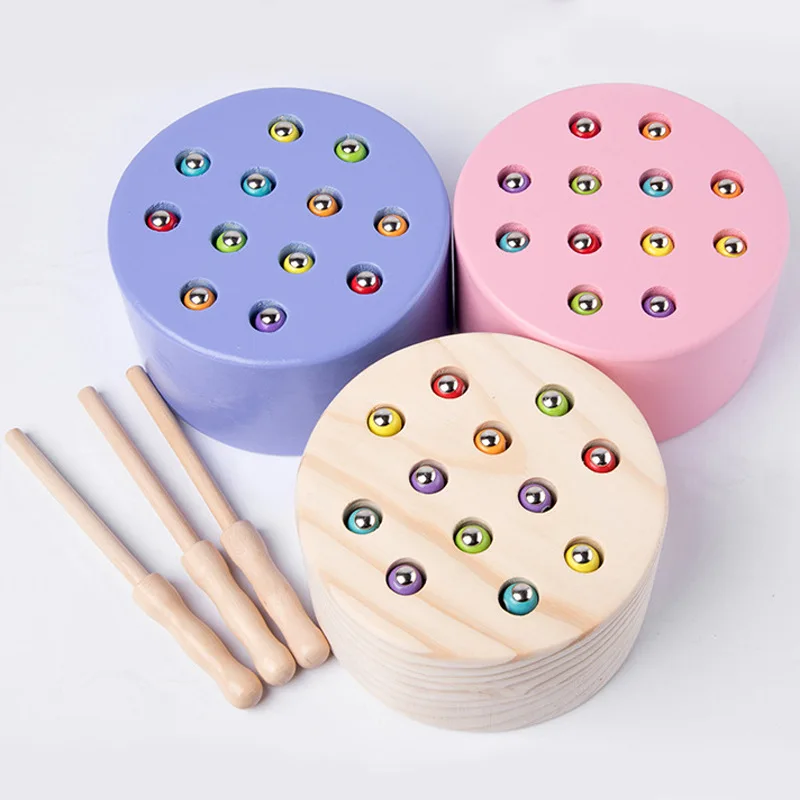 

Montessori Children's Wooden Magnetic Catching Insect Baby Toy Baby Early Education Puzzle Parent-child Interactive Games