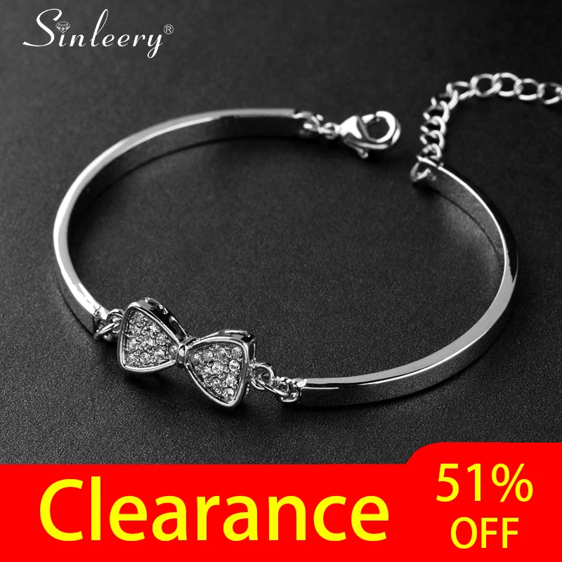 Просвет очаровательные кубического циркония бантом браслеты для женщин с розой