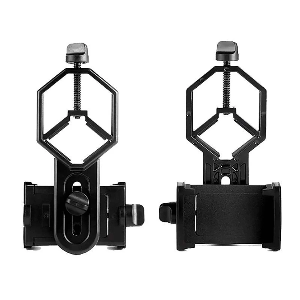 

Black Adjustable Metal/ABS Cellphone Adapter Mount Microscope Spotting Scope Telescope Clip Bracket Phone Stand Holder