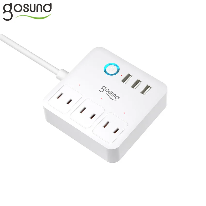 

Умный удлинитель Gosund JP9, JP, Wi-Fi, USB-порт для Alexa, Google, розетка для умного дома