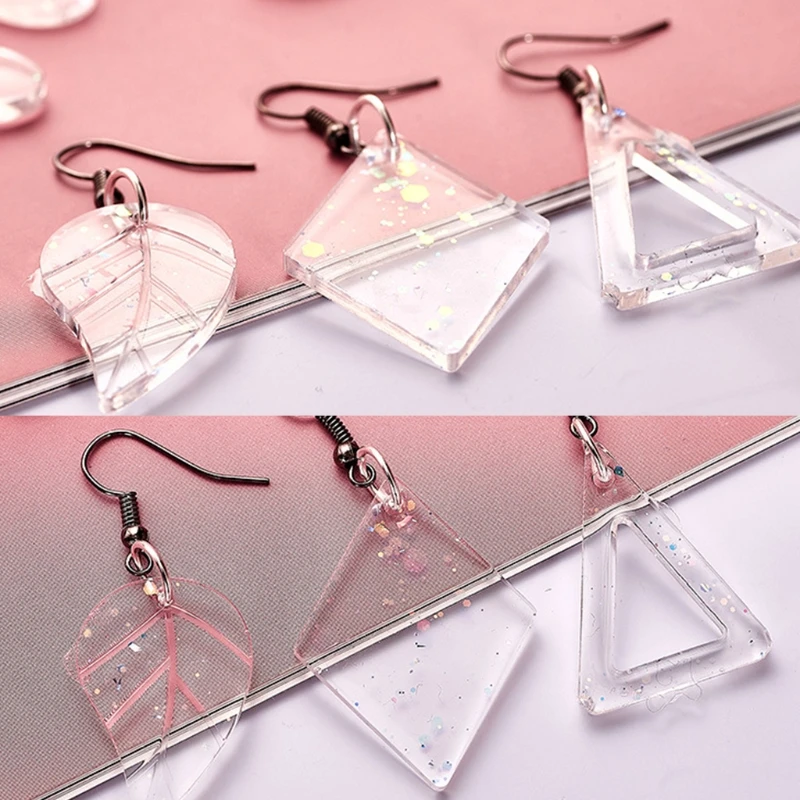 

1 Set Crystal Epoxy Resin Mold DIY Crafts Jewelry Casting Making Tool Kit Earrings Pendant Silicone Mould