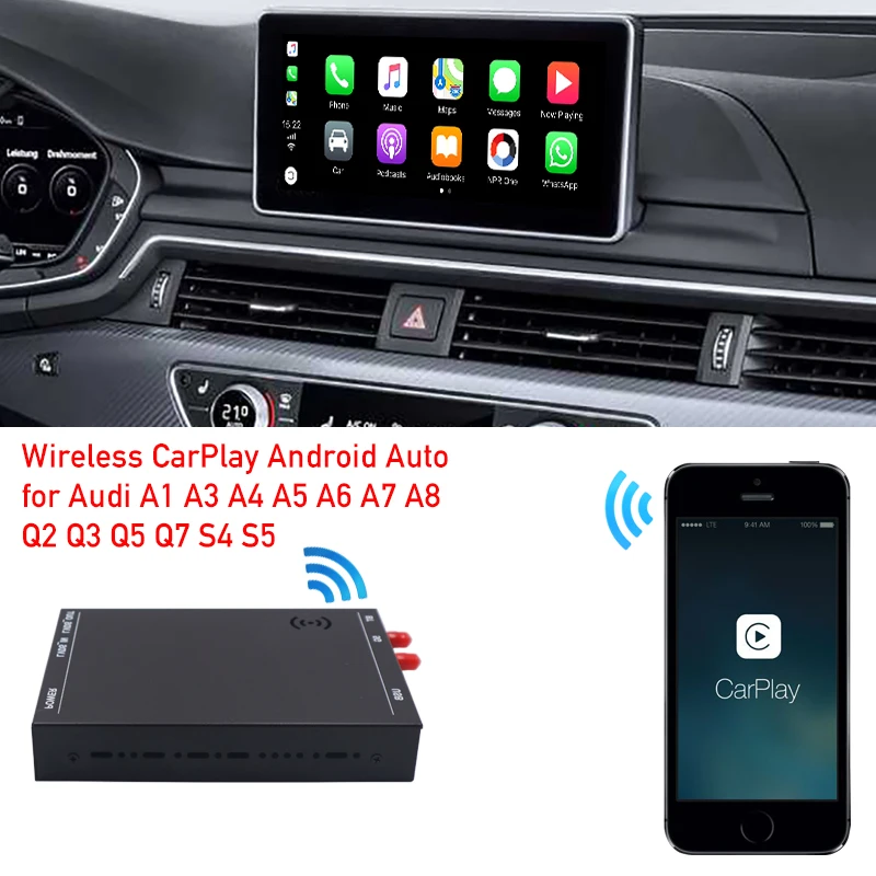 Bestellen Wireless Apple Carplay Box Android Auto Adapter Für A3 A4 A5 Q2 Q5 Q7 MIB2 System Multimedia Radio Navigation Spiegel Link GPS